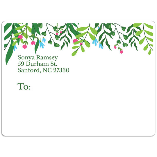 Greenery Shipping Labels